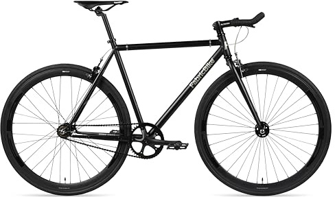 FabricBike Original Fixed Gear Fahrrad, 28 Zoll (71 cm), Fixed Gear Fahrrad, Single Speed, Hi-Ten Stahlrahmen, 10,45 kg (Größe M) (Fully Matte Black, M-53 cm)