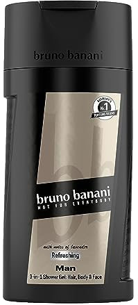 bruno banani Man Showergel, 3-in-1 Duschgel für Körper, Haar und Gesicht, mit zeitlos-orientalischem Herrenduft, 250 ml