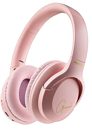NGS Artica Greed Pink - Auriculares Supraaurales Inalámbricos, Compatibles con Tecnología Bluetooth, Ligeros y Plegables, Micrófono Incorporado, 40h de Batería, Color Rosa