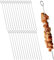 Relaxdays Pinchitos de Acero Inoxidable, Set de 30, Brochetas Barbacoa, Pinchos Metal para Asar, 30 cm Largo, Plateado