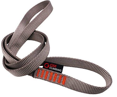 GM CLIMBING Pack of 3 16mm Nylon Sling Runner 60cm / 24inch (Gray)