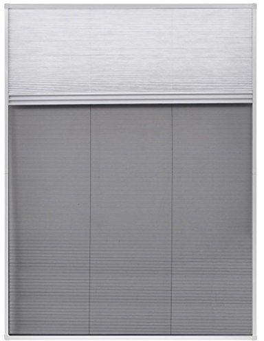 Festnight Moustiquaire Plissée pour Fenêtre et Store Aluminium 60 x 80 cm