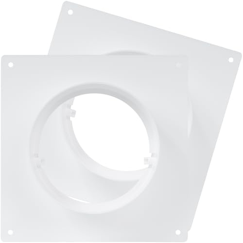 Repa Market Lot de 2 brides de raccord de canal à bride droite en plastique 100 mm pour chauffage, refroidissement, système de ventilation (100 mm)