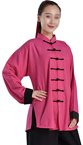 Uniforme elasticizzata Taichi Donna Cotone Lino Abito Wushu Abito per arti marziali Abbigliamento Kung Fu cinese Abbigliamento Wing Chun Abbigliamento sportivo Uniforme per esercizi mattutini