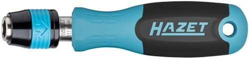 HAZET Bithalter 811BHK, 1/4 Zoll Sechskant, 98 mm Länge, Bajonettverschluss für sicheren Halt, rutschfester 3-Komponenten-Griff, für Hand- und Maschinenbetätigung