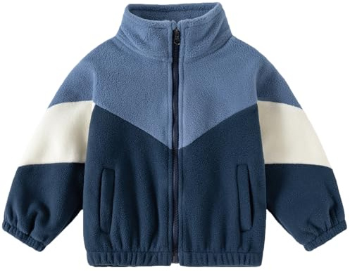 Chaqueta de forro polar para niños pequeños, abrigos de manga larga con cierre completo para bebés niños, ropa de exterior para otoño, primavera e invierno