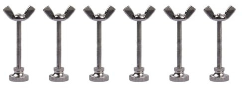 GeeekPi DeskPi RackMate Accessories M3 Wing Nut and Bolt 6 Pack (30mm Thumb Screw + 0.5 Thumb Nut) for RackMate T1/T0/T2 Rackmount and Server Rack/Network Cabinet