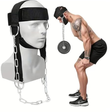 XFSRG Allenamento Collo Imbracatura Testa Costruttore di Allenamento per Collo Regolabile Head Harness Con D-Hook Attacco per Sollevamento Pesi Muscolare