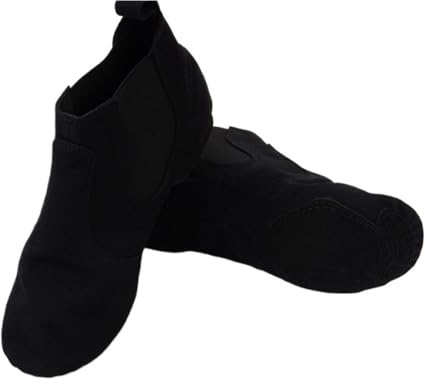 Svarta jazzdansskor med hög topp för vuxna, elastiska dansande kvinnor, skor, platt sko för kvinnor, kanvas damsneakers för scenframträdanden