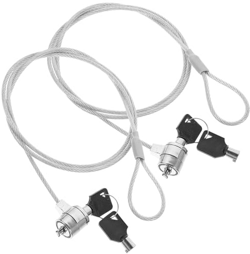 Holibanna 2 Ensembles Câble Antivol Ordinateur Portable Résistant Serrure à Clé Sécurité pour PC et Tablettes