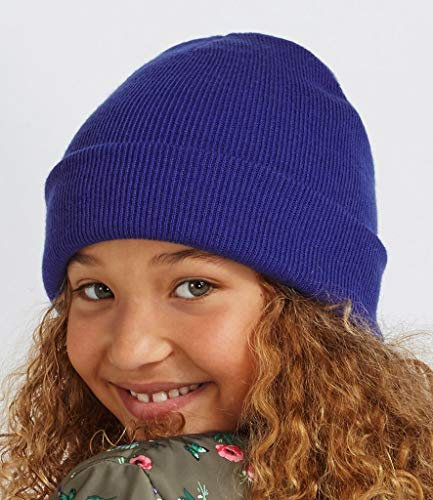 Beechfield Barn akryl stickad hatt, Fuschia, en storlek