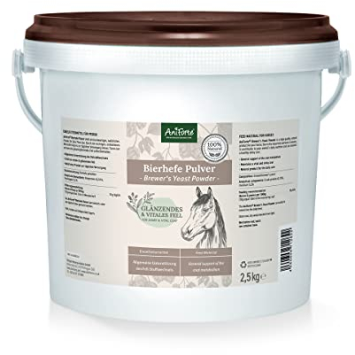 AniForte Brewers Yeast Powder for Horses 2.5 kg - 100% pure & natural product for vital skin & shiny, strong coat, brewer's yeast rich in B vitamins, minerals & trace elements