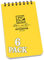 Rite in the Rain the Rain wetterfest Top-Spiralblock, 8 x 13 cm, Gelber Einband, Universalmuster, 6er-Pack (Nr. 135L6), 6 pack