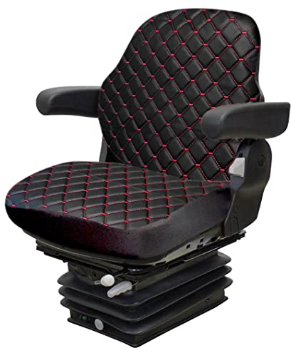 Binbir Trend Strapazierfähiger universeller Traktorsitzbezug für Schranktraktoren ohne Kopfstütze, Gabelstapler-Sitzbezug, Camuflage-Muster, 4 Farben (schwarzes Vinyl (C2T-101))