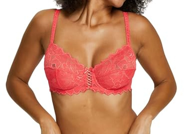 sans Complexe, Soutien-Gorge Emboitant en Dentelle avec Armatures, Classique, Femme, Modèle Arum, Rose Paradis, 100C