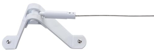 DécoProfi Seilspannsystem Algebra Gardinenstange Seil 5m Weiß I Vorhang/Gardine Seilspanngarnitur Edelstahl I Halterungen/Befestigung Seilsystem