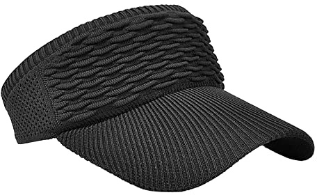 Cappello a Cilindro Vuoto da Donna per Correre in Bicicletta da Baseball, Nero