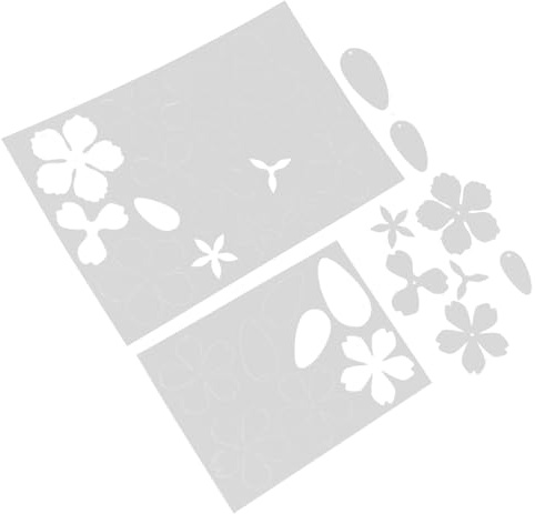 NOLITOY Fogli Tecnologia Resistente Termoretraibili Pretagliati Decorazioni Uniche a Forma di Fiore di Begonia 2 Pezzi per Lavoretti Creativi e Fai-da-te