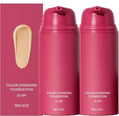 Farbwechselnde Foundation LSF 15, feuchtigkeitsspendender Concealer, aufhellend, langanhaltend, Foundation mit voller Abdeckung, langanhaltender Concealer, für alle Hauttypen. (2)