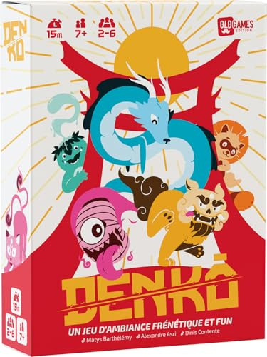 Asmodee - Denkō - Old Games - Jeu d’Ambiance Réflexes et Mémoire | 2 à 6 Joueurs - Dès 7 Ans - 15 Min - Version Française