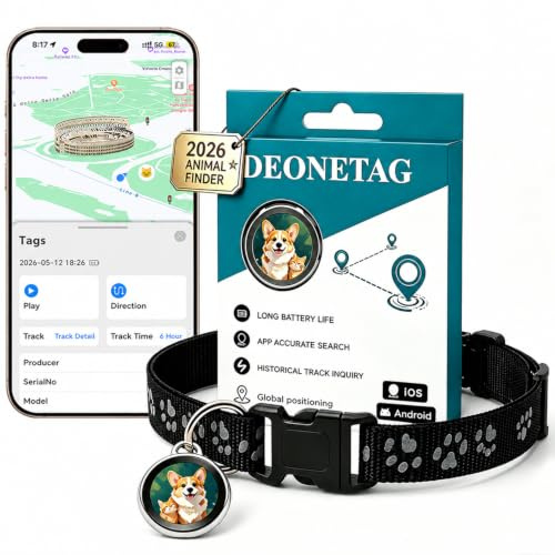 Collar Gato GPS 2026 – Localizador Perros GPS sin Cuota, GPS para Gatos con Seguimiento en Tiempo Real, Resistente al Agua y Ajustable, Compatible con iOS y Android, Negro