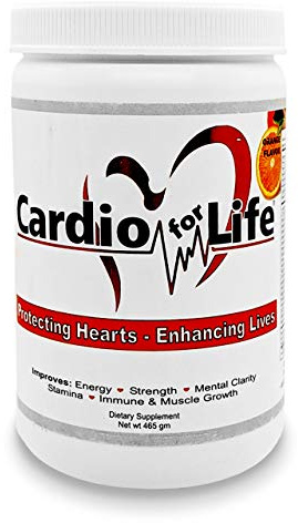 Health Guardian Cardio for Life L-Arginine Powder 16oz - Natural Nitric Oxide Supplement Cardiovascular Increase Energy - Orange