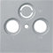 Hager WYA206 TV+Radio silber Steckdose - Steckdose (56,5 mm, 7 mm, 56,5 mm)