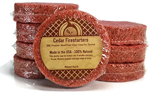 Midwest Hearth Cedar Fire Starters for Fireplace & Wood Stove, 8 Pack