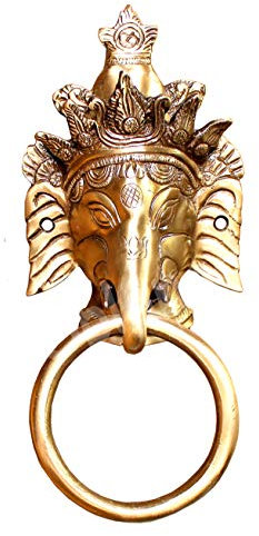 Esplanade Elephant Battenti in Ottone per Porte | Accessori per Decorazioni per Porte | Battenti in Ottone per cancelli per Decorazioni per la casa - Maniglia per Porte da 8