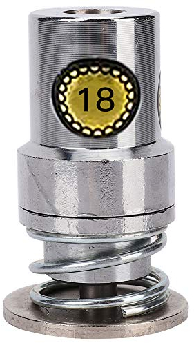 Hztyyier Troqueles de Botón de Acero Inoxidable, Máquina de Prensado Manual de Botones, Herramienta de Prensado en Forma de Pan Redondo para Máquina de Prensado Manual, Botones DIY(18L)