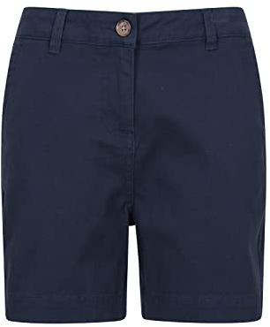 Mountain Warehouse Bay Womens Chino Shorts - Lightweight & Durable Short Pants with UV Protect & Front Pockets - Spring Summer, Beach & Walking Navy Women's Size 18