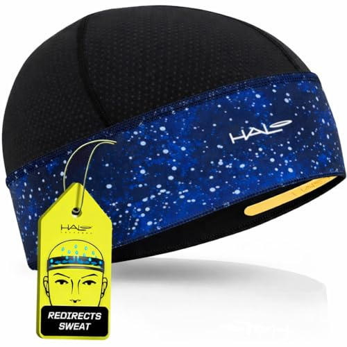 Halo Headband Skull Cap - The Ultimate Sweat Diverting, Absorbent, Lightweight, High Performance Skull Cap, Galaxy