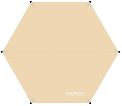 YEEKORO Tent Footprint, 210D Oxford Cloth Camping Tent Tarp, PU 3000 Waterproof Ground Sheet Mat for Tent, Backpacking, Hiking, Beach (130x112inch)