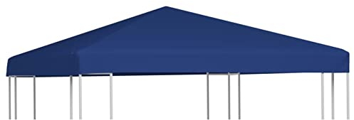 Mengtu Pavillondach Pavillonabdeckung Ersatzdach Pavillondach Ersatzdach für Pavillon Dach für Gartenpavillon Partyzelt Gartenzelt UV-Schutz und Wasserdicht 310 g/m² 3x3 m Blau Garten Möbel