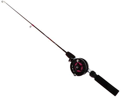 CVZQTE 1 Set Angelrute mit Angelrolle, kurz, tragbar, Winter, Outdoor, Eis-Angelrute