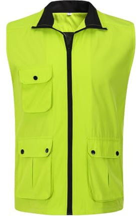 Beokeuioe Anglerweste Sport Weste Leicht Sommer Arbeitsweste Herren Outdoor Fotografie Wandern Weste Damen mit Vielen Taschen Freizeitweste Jacke Atmungsaktiv Safari Weste