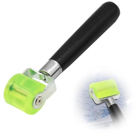 RUAVOEY Outils Rouleau De Pression De Main De Couture,Rouleau Pression Papier Peint Rouleau Rouleau De Pression À Main Presseur En Silicone Manche En Bois, Outil De Réparation Pour Rouleau De Bruit