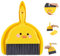 Tyqour Mini Besen und Kehrschaufel Set Handfeger und Schaufel Klein Tischbesen mit Schaufelset Tragbar Schaufel und Besen Set Mini Handbesen Camping Zubehör für Haus, Büro, Schule(Gelb)