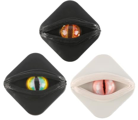 Laroal Estuche para Lentes de Contacto, Exquisito Estuche para Lentes de Contacto, Caja para Personalidad de Ojos, Estuche portátil para Lentes de Contacto, 3 Piezas