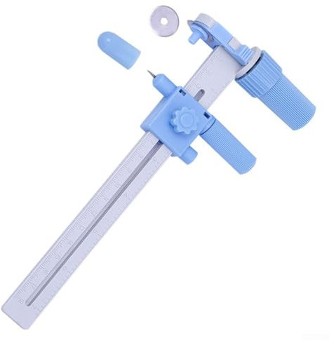 Cortador giratorio con diseño seguro para cortar círculos, ideal para manualidades de cuero y papel