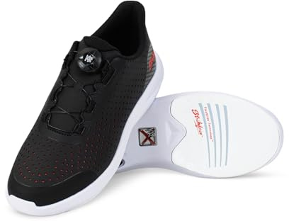 KR Strikeforce Arrow Fast Twist Herren Bowlingschuh, Schwarz/Rot, 43 EU