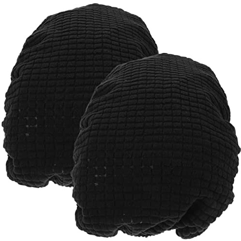 Gatuida Funda para Reposacabezas De Silla De Oficina, 2 Piezas, Color Negro, Material, Banda Elástica, Compatible Reposacabezas De Ordenador, Uso Oficina y Hogar