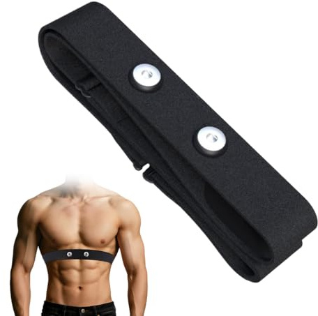 Fascia cardio Elastica Regolabile,cintura di ricambio elastica regolabile, cintura toracica morbida, adatta per Garmin, Wahoo, Polar H10 H9, Coospo,Magene, Bryton,LIVLOV, Sensori di distanza da 45 mm