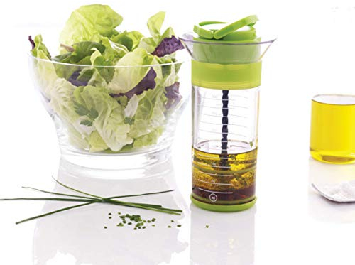 MASTRAD - Toupie des Sauces - Mélangeur à Vinaigrette - Création et Conservations - Sauces et Emulsions - Gradué - Capacité 300 ml - Sans BPA, Vert