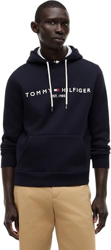 Tommy Hilfiger Men’s Core Tommy Logo Hoodie, Blue (Sky Captain), 3XL