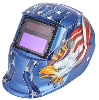 Casque de soudure à obscurcissement automatique, casque de soudure automatique à énergie solaire avec large écran d'ombre réglable pour protéger les yeux des dommages de l'arc