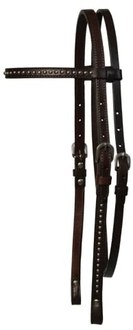 Tack Shack of Ocala- Circle Y Spot Accent Browband Headstall, Leather Headstall, Headstall, Browband Headstall, Western Headstall, Western Bridle, Bridle, Horse Headstall