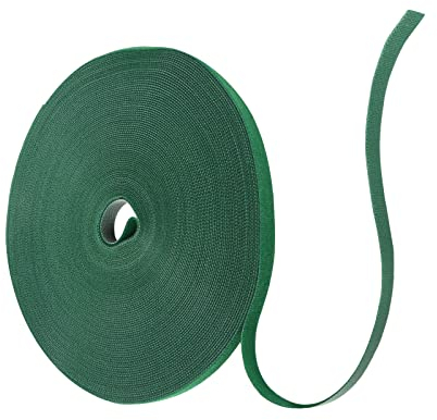 30m Pflanzenbinder Klettband 10mm Pflanzenhalter Klettband Wiederverschließbar Kabelbinder Klettverschluss Rolle Kletterhilfe für Pflanzen Grün