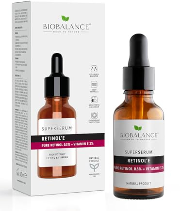 BioBalance Retinol’E Super Serum | 30ml | Anti Ageing Serum | Improves Skin Texture | Reduces Fine Lines | Night Face Care | Retinol