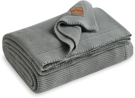 Dalisa Manta de algodón turco 100 % orgánico, con certificado GOTS, gruesa, acogedora, perfecta para sofá, 50 x 60 pulgadas, verde, cama y decoración del hogar, Alina de punto vintage bohemio